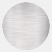 Sticker Rond Modèle vierge en argent brossé, logo de texte DIY (Devant)