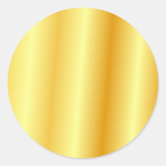 Sticker Rond Modèle vierge en faux or avec texte personnalisé (Devant)
