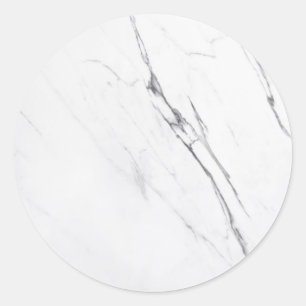 Sticker Rond modèle vierge Marbre blanc personnalisé