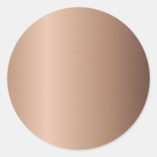 Sticker Rond Modèle vierge Rose Gold Ajoutez votre logo Moderne (Devant)