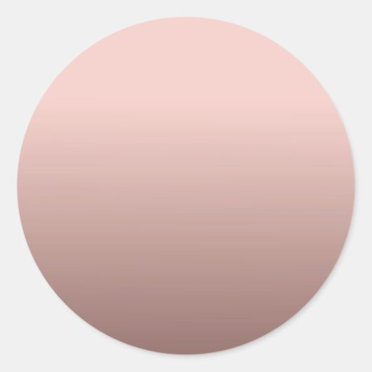 Sticker Rond Modèle vierge Rose Gold Ajoutez votre texte Modern (Devant)