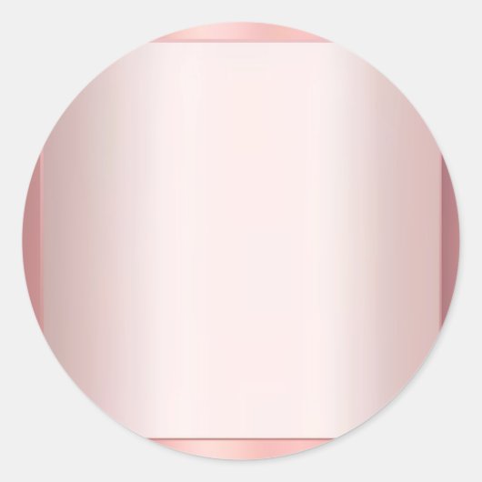 Sticker Rond Modèle vierge Rose Gold Ajoutez votre texte Modern (Devant)