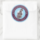 Sticker Rond Modèle vintage Lilac Jelly fait maison (Sac)