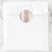 Sticker Rond Moder Diamonds Lips, Rose Gold Silver Drivers Clas (Sac)
