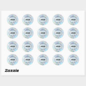 Sticker Rond Modern Business Logo Holographic Custom (Feuille)