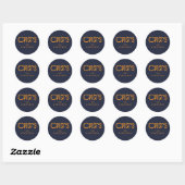 Sticker Rond Modern Cheers' Personalized  (Feuille)