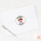Sticker Rond Modern Cute Circus Carnival 1st Birthday (Enveloppe)