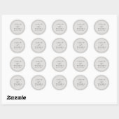 Sticker Rond Modern Elegance Wedding  (Feuille)