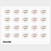 Sticker Rond Modern Holiday Minimalist Merry Everything (Feuille)