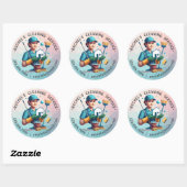 Sticker Rond Modern House Cleaning Maid Service Housekeeping (Feuille)