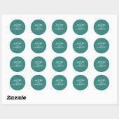 Sticker Rond Modern Minimal One Smart Cookie Graduation Party (Feuille)