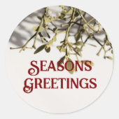 Sticker Rond Modern Mistletoe Christmas (Devant)