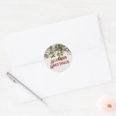 Sticker Rond Modern Mistletoe Christmas (Enveloppe)