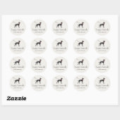 Sticker Rond Modern Neutral Dog Walker Logo (Feuille)