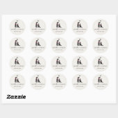 Sticker Rond Modern Neutral Pet Sitter Logo (Feuille)