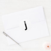 Sticker Rond Modern Personalized Bold Monogram and Name (Enveloppe)
