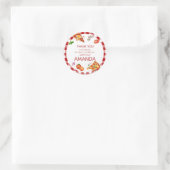 Sticker Rond Modern Pizza Thank You Birthday (Sac)