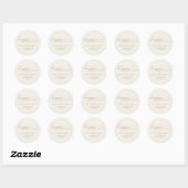 Sticker Rond Modern Script Gold Cream Holiday Adresse de retour (Feuille)