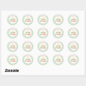 Sticker Rond Modern Simple Custom Photo Birthday (Feuille)