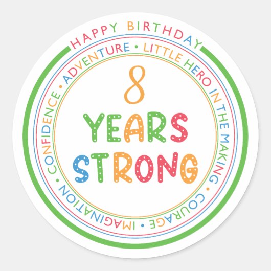 Sticker Rond Modern Simple Custom Photo Birthday (Devant)