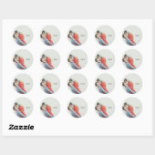 Sticker Rond Modern Simple Photo Wedding (Feuille)
