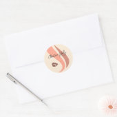 Sticker Rond Modern Soft Peach and Earthy Makeup Artist Simple (Enveloppe)