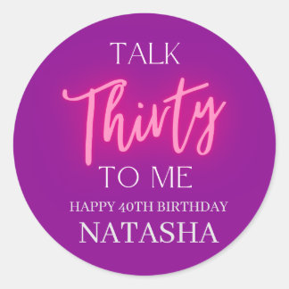 Sticker Rond Modern Talk 30 To Me 30e fête d'anniversaire Perso