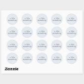 Sticker Rond Modern Warped Grid | Minimalist Text Message (Feuille)