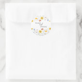 Sticker Rond Modern wildflowers spring wedding (Sac)