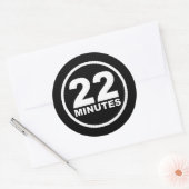 Sticker Rond Moderne - 22 minutes (Enveloppe)