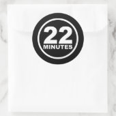 Sticker Rond Moderne - 22 minutes (Sac)
