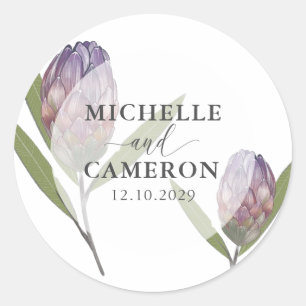 Sticker Rond Moderne Classique Florale Botanique Aquarelle Mari