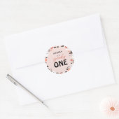 Sticker Rond Moderne Cute Éffrayant Un Halloween Premier Annive (Enveloppe)