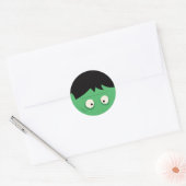 Sticker Rond Moderne Cute Frankenstein Monster Halloween (Enveloppe)