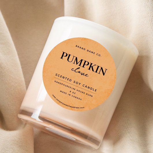 Sticker Rond Moderne Dusty Orange Rustique