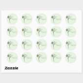 Sticker Rond Moderne Elégant blanc Calla Lilies Mariage (Feuille)