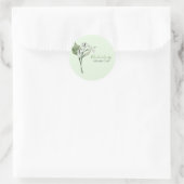 Sticker Rond Moderne Elégant blanc Calla Lilies Mariage (Sac)