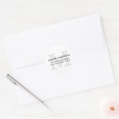 Sticker Rond Moderne Elegant Classic Gris Monogramme initial (Enveloppe)