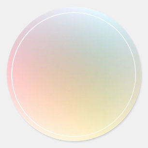 Sticker Rond Moderne Élégant Modèle Vierge Coloré Tendance