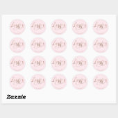 Sticker Rond Moderne élégant rose & rose or lashes (Feuille)