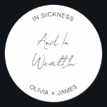 Sticker Rond Moderne Et En Richesse Mariage Lotterie Favoriser<br><div class="desc">Moderne Et En Richesse Mariage Loterie Favoriser Sticker Classic Round Sac</div>