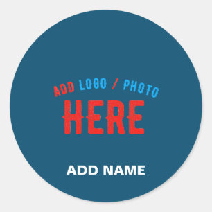 STICKER ROND MODERNE ET MODERNE PERSONNALISABLE NOIR VÉRIFIÉ