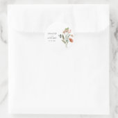 Sticker Rond Moderne Fleur sauvage  Mariage Floral (Sac)