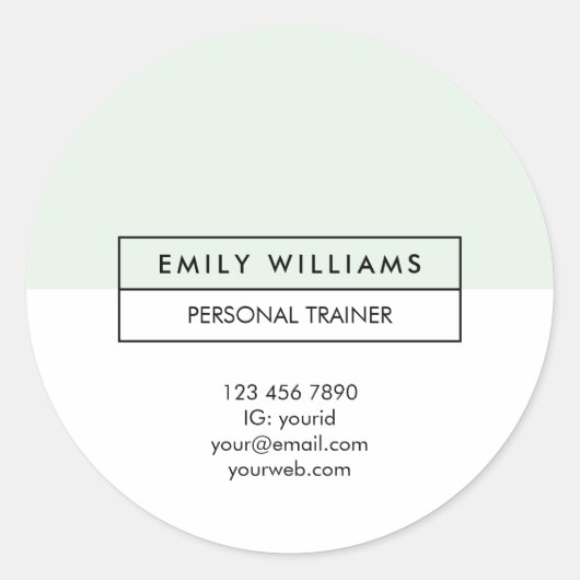 Sticker Rond Moderne formateur Nettoyage Disposition Pastel Gre (Devant)