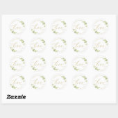 Sticker Rond Moderne Géométrique Verdure Mariage Favoriser Sani (Feuille)