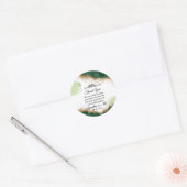 Sticker Rond Moderne Gold Green Agate mariage islamique (Enveloppe)