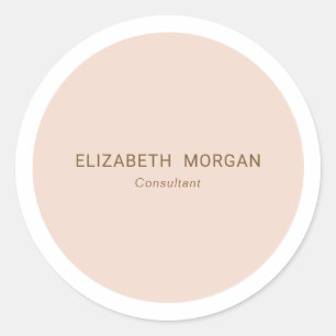 Sticker Rond Moderne minimaliste Blush Pink Gold