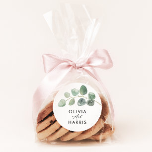 Sticker Rond Moderne minimaliste élégant eucalyptus élégant