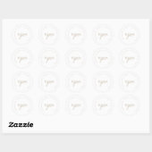 Sticker Rond Moderne, minimaliste, Mariage (Feuille)