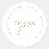 Sticker Rond Moderne, minimaliste, Mariage (Devant)